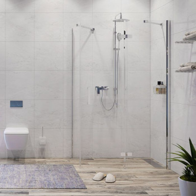 Душевой уголок WASSERKRAFT ALLER WHITE 10H06RWHITE 120x80 см