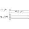 Полотенцедержатель 40,5 см WASSERKRAFT K-1033WHITE