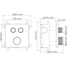 Термостатический смеситель для ванны и душа WASSERKRAFT DINKEL 5848 THERMO